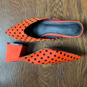 ASOS polka dot mules